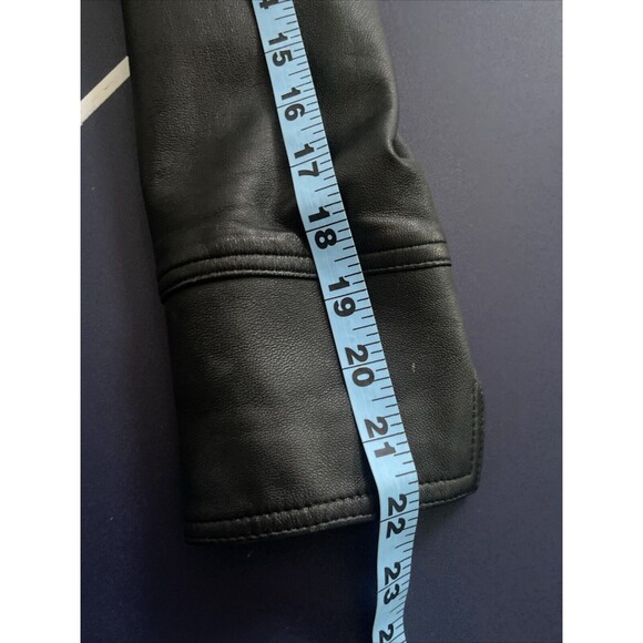 VTG i.e. Womens Y2K 90s Retro Black 100% Leather Jacket PS - Picture 12 of 13